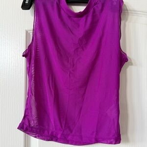 Elegant Purple Sheer Swim Coverup